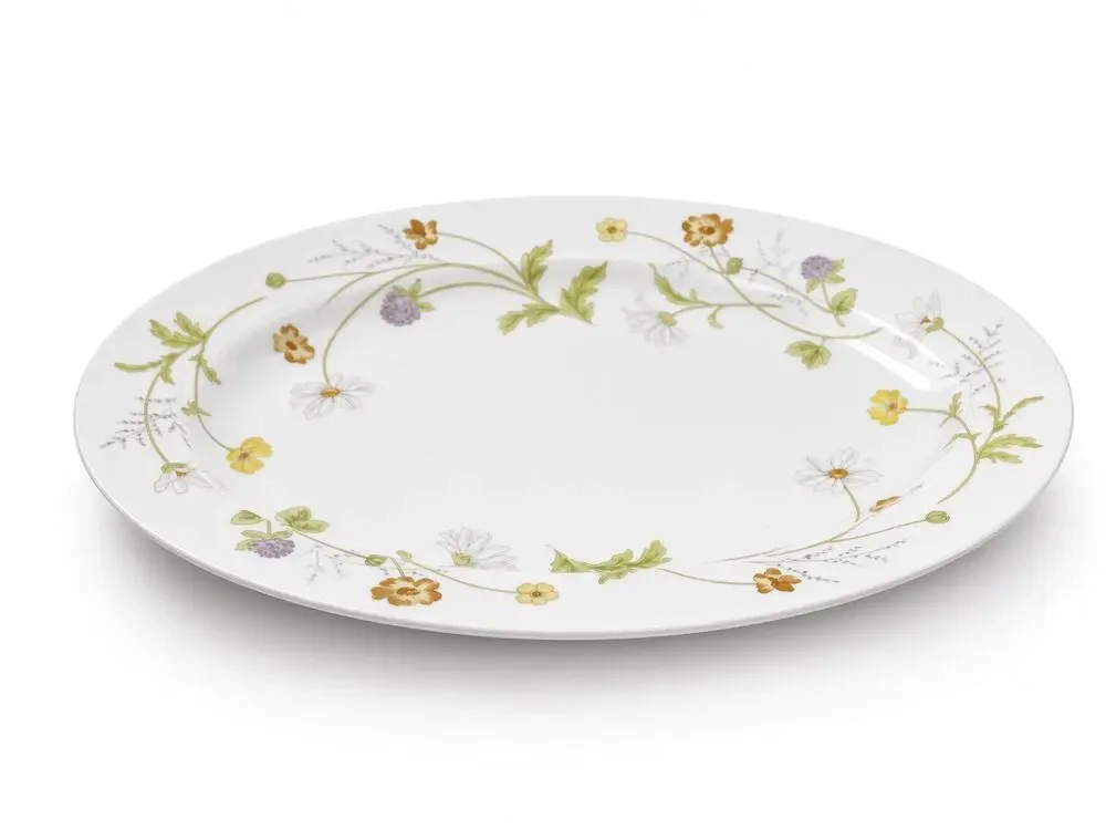 Vintage Mikasa Heather Fine China Oval Serving Platter L5005 Japan 14in
